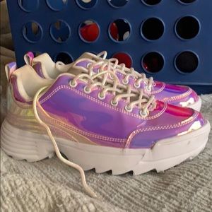iridescent sneakers 💖✨🦄🌈